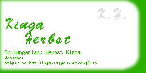 kinga herbst business card